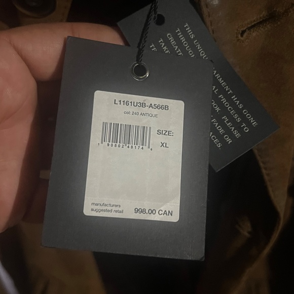 JOHN VARVATOS VINTAGE SUEDE JACKET - Picture 5 of 5